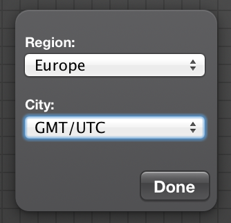 UTC clock widget option